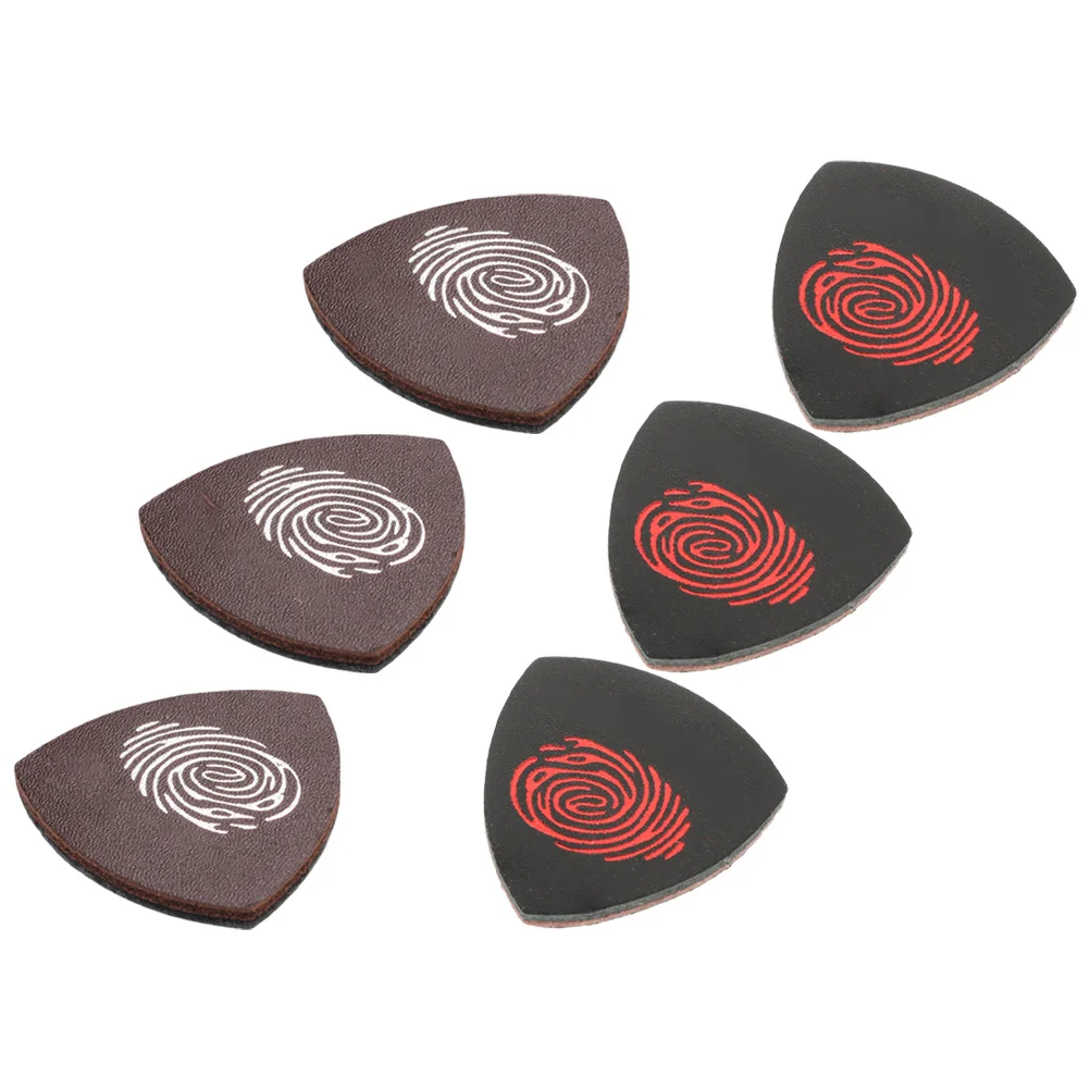 

6Pcs Guitar Picks PU Professional Plectrums Lightweight Durable Folk Electric Guitar Practice Supplies