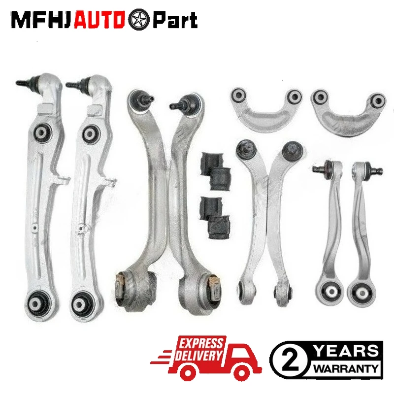 12pcs Front Upper&Lower Control Arm Kit fit Bentley Continental Flying Spur 3W0407505,3W0407509,3W0407151B,3W0407693,3W0411317C