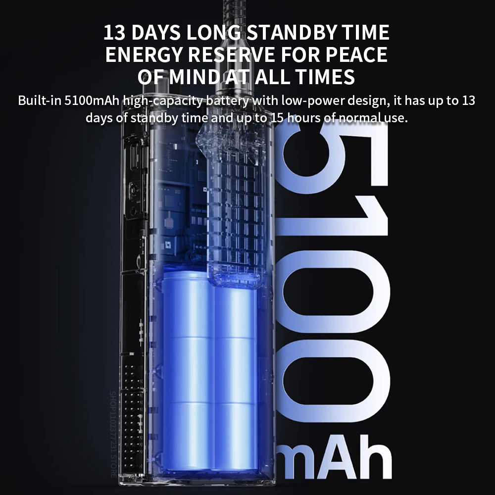 2024 XIAOMI Walkie Talkie 3 1,77 "цветной экран 5 Вт Мощность 13 дней в режиме ожидания Двойной режим 6 км Расстояние вызова IP65 наружная безопасность Интерком