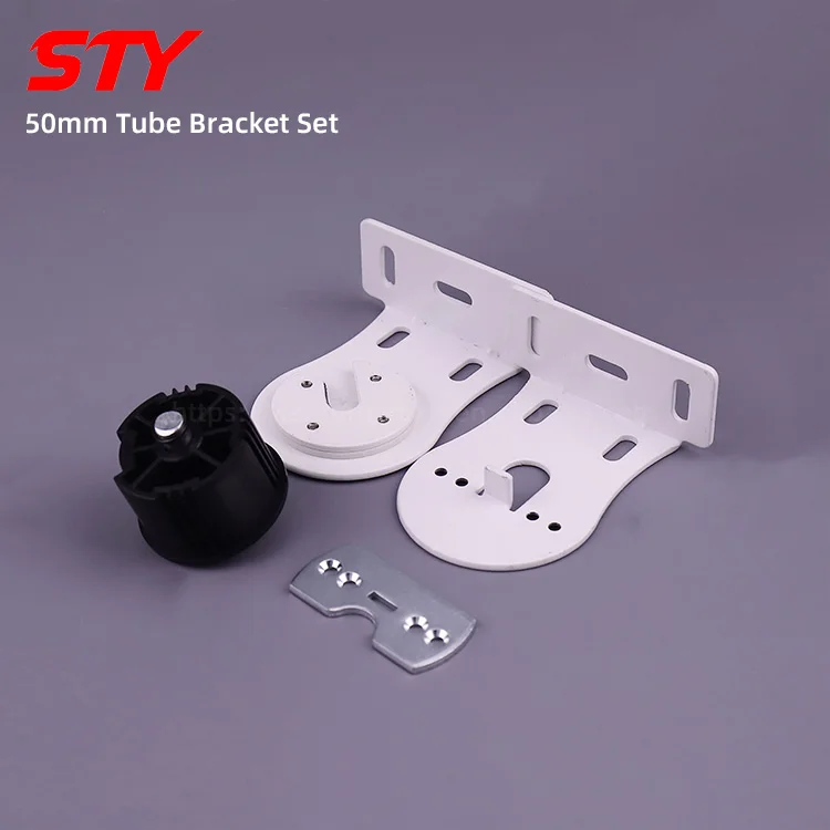 

10 шт., заводская распродажа, 50 мм, моторизованные рулонные жалюзи, набор кронштейнов, аксессуары для железных труб для современного офиса, умный электронный кронштейн