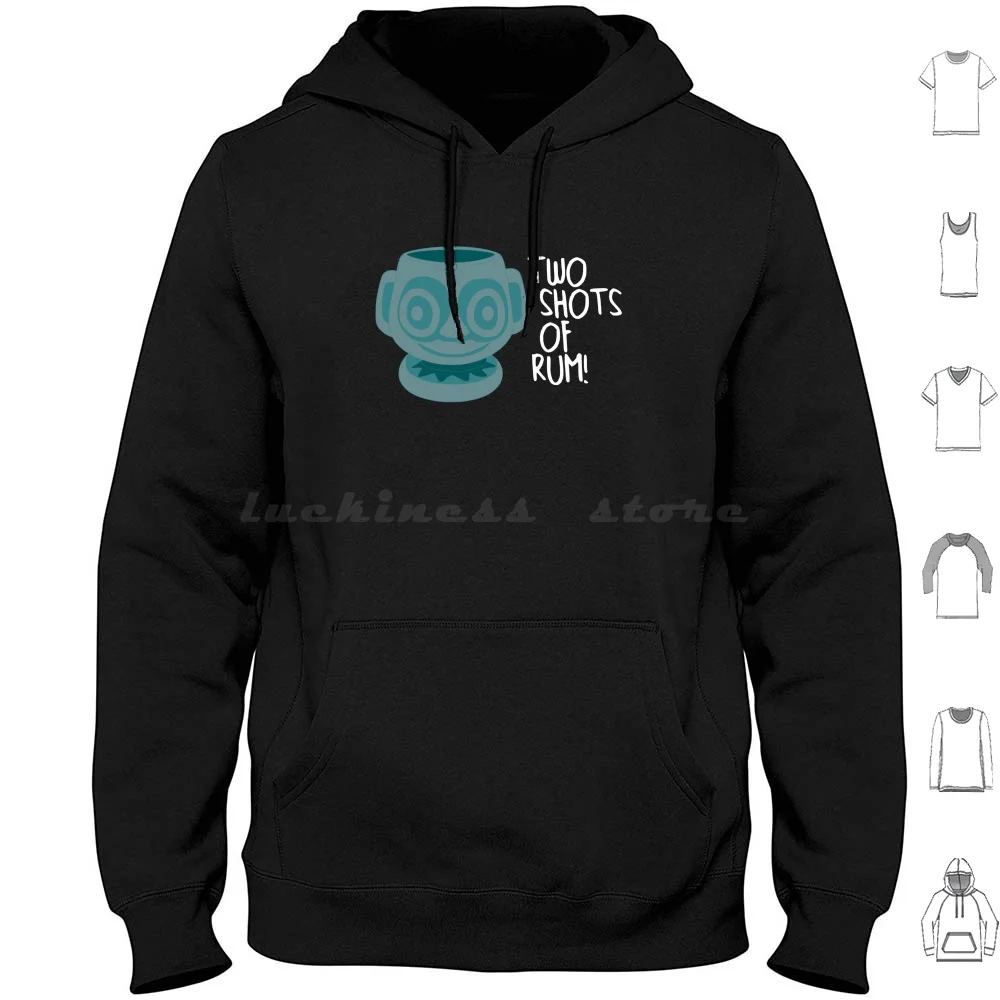 Suppoomai-Tai Hoodies Langarm Händler Sams Tiki Bar Tiki Tiki Getränk Mai Tai Nilpferd Nilpferd Schickend Tai Rum Zwei Aufnahmen