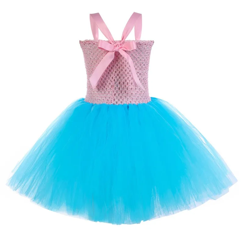 Theeper Fashion Style Tutu Dress Set Fluffy Tulle A-line Gown Teen Youth Pageant Birthday Party Matching Fancy Princess Outfit