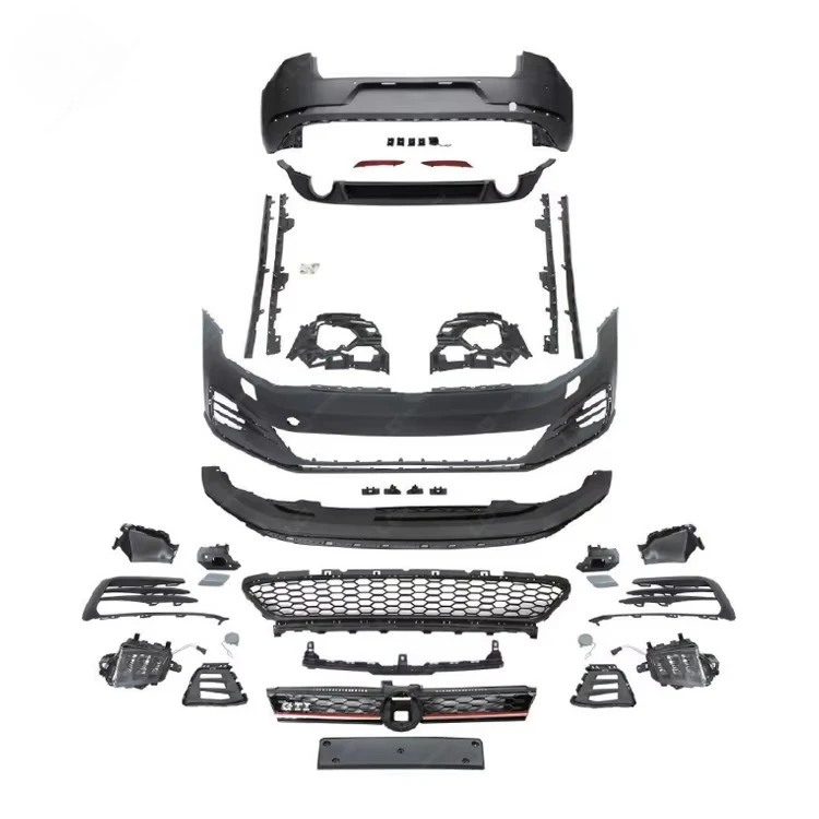 

Лидер продаж, автозапчасти для Volkswagen Golf 7, обновленный обвес в стиле 7.5 GTI с передним и задним бампером, задняя боковая юбка, решетки