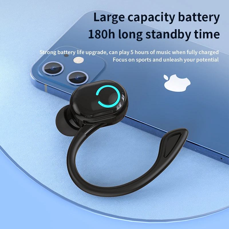 Olaf Ear Hanging In-ear Headphone with Mic Wireless Bluetooth Earphone S10 Hands Free Call Stereo Music Headset For Driving