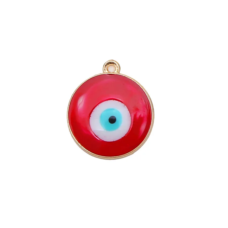 10pcs New Moon Alloy Small Pendant Multi-Color devil Eye Charms for Jewelry Making  Earrings Necklace Jewelry Accessories view 5