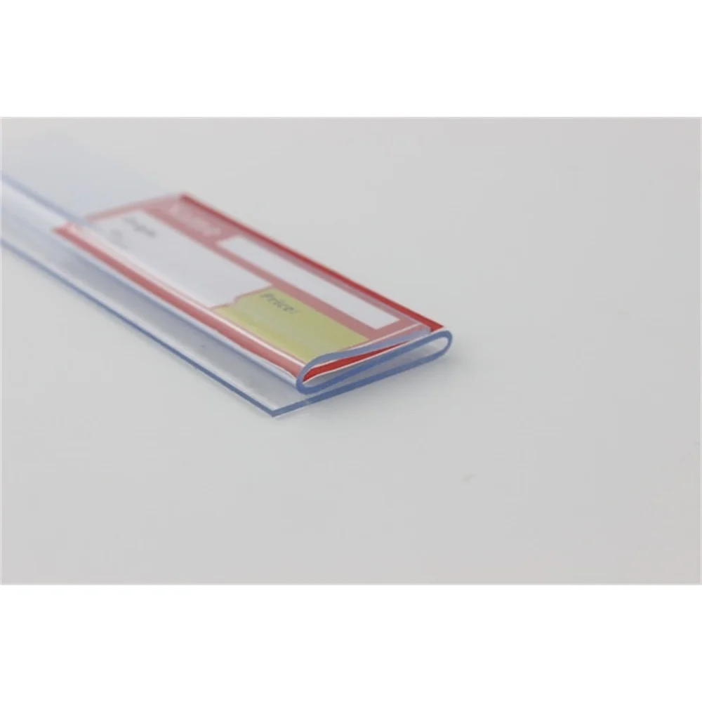 

3cm Width 74cm Length Plastic Shelf Snap Label Price Tag Pop Banner Holder Strip Label Tag Card Snap Shelf Talker