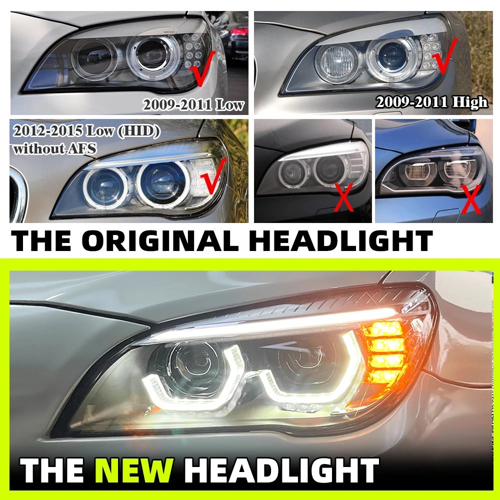 Headlights For BMW 7 Series F01 F02 2009-2014 730i 740i 750i 760i 