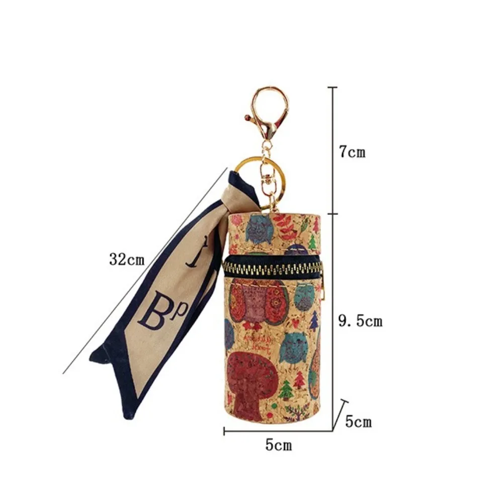 Compact PU Mini Lipstick Bag Vintage Old Money Style Key Bag Light Luxury Portable Printed Coin Purse Universal