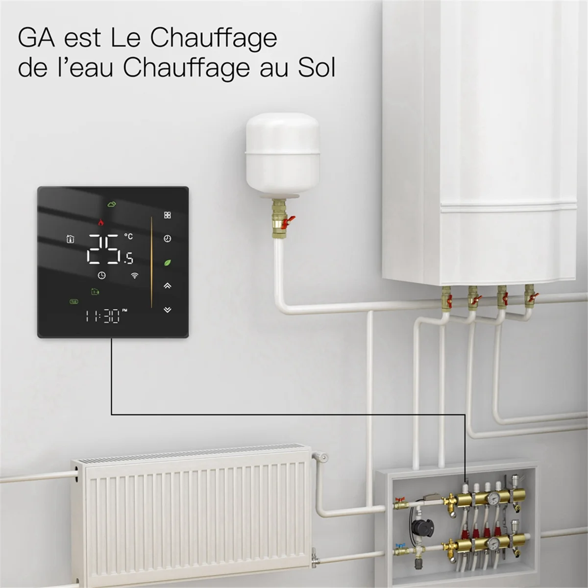 ترموستات TUYA ترموستات ذكي قابل للبرمجة لتدفئة المنزل ترموستات واي فاي تسخين أرضية المياه