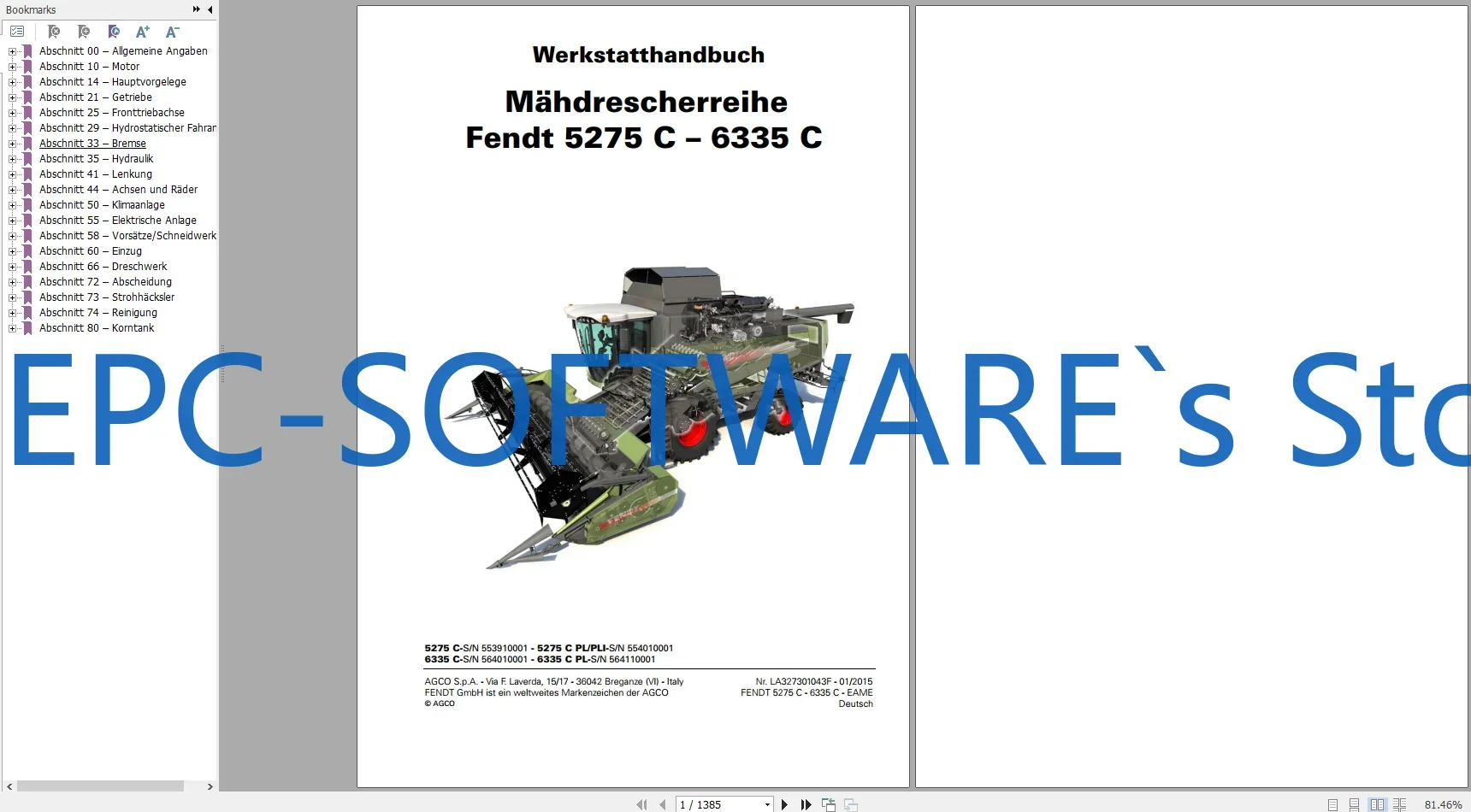 

EPC-OFTWARE FENDT COMBINE Диаграммы комбайна, руководства оператора и мастерской, DVD с немецкими язычками