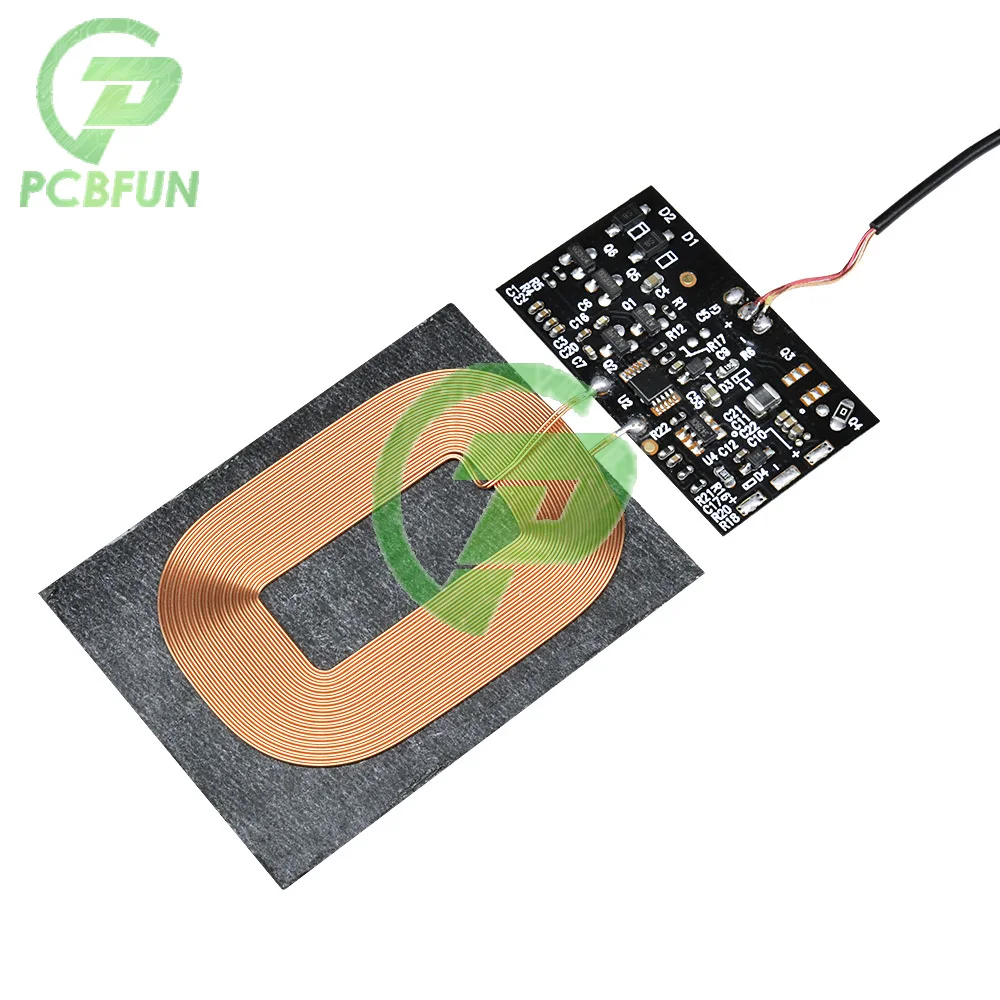 Diy Standaard Draadloze Oplaadspoel Ontvanger Module Pcba Board Coil Printplaat Diy Batterij Spoel 5V 1a Snelle Lader Module