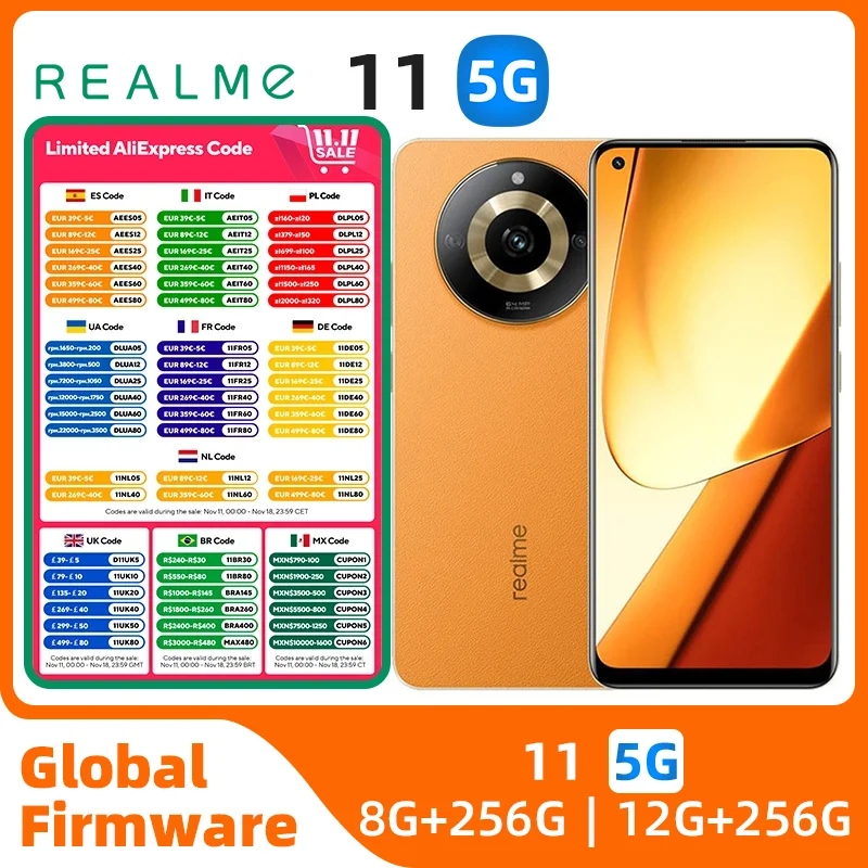 realme 11 5G 8GB+256GB Dimensity 6100+ 5G Processor 108MP Camera 67W Supervooc Charge 6.7''120Hz Display 5000mAh used phone