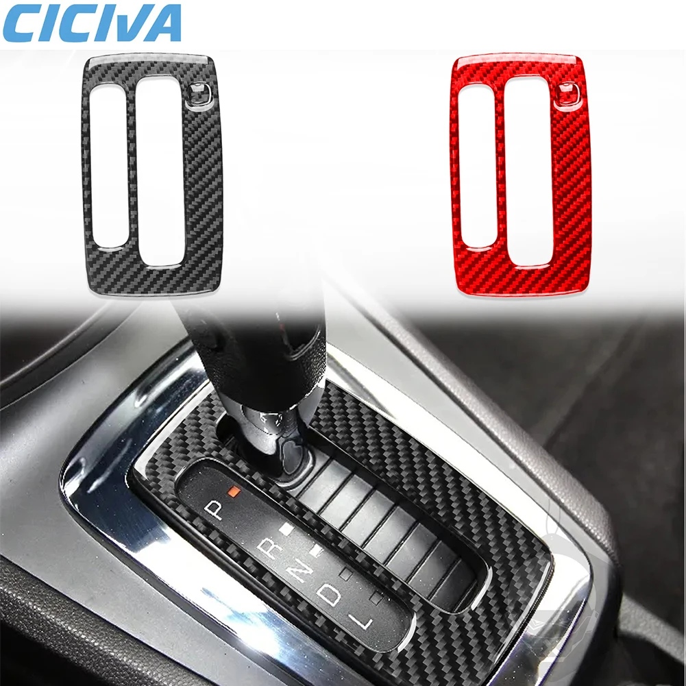 

For Ford Fiesta 2011-2019 Carbon Fiber Center Console Gear Shift Panel 2pcs Car Interior Accessories Decorative Stickers