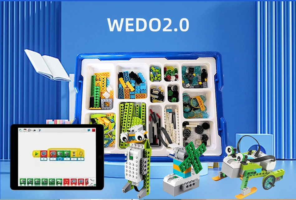 Wedo 2.0 التعليمية لتقوم بها بنفسك الأجزاء التقنية الجديدة Wedo بطارية الروبوتات مجموعة البناء اللبنات #6