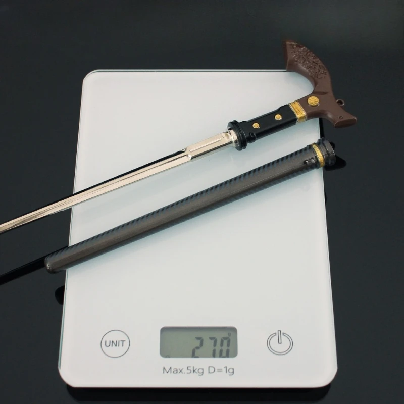 27cm/10,62 pulgadas Arena Breakout juego periférico grande Dos juicio bastón Metal juego Prop colección espada arma modelo niño juguete para regalo