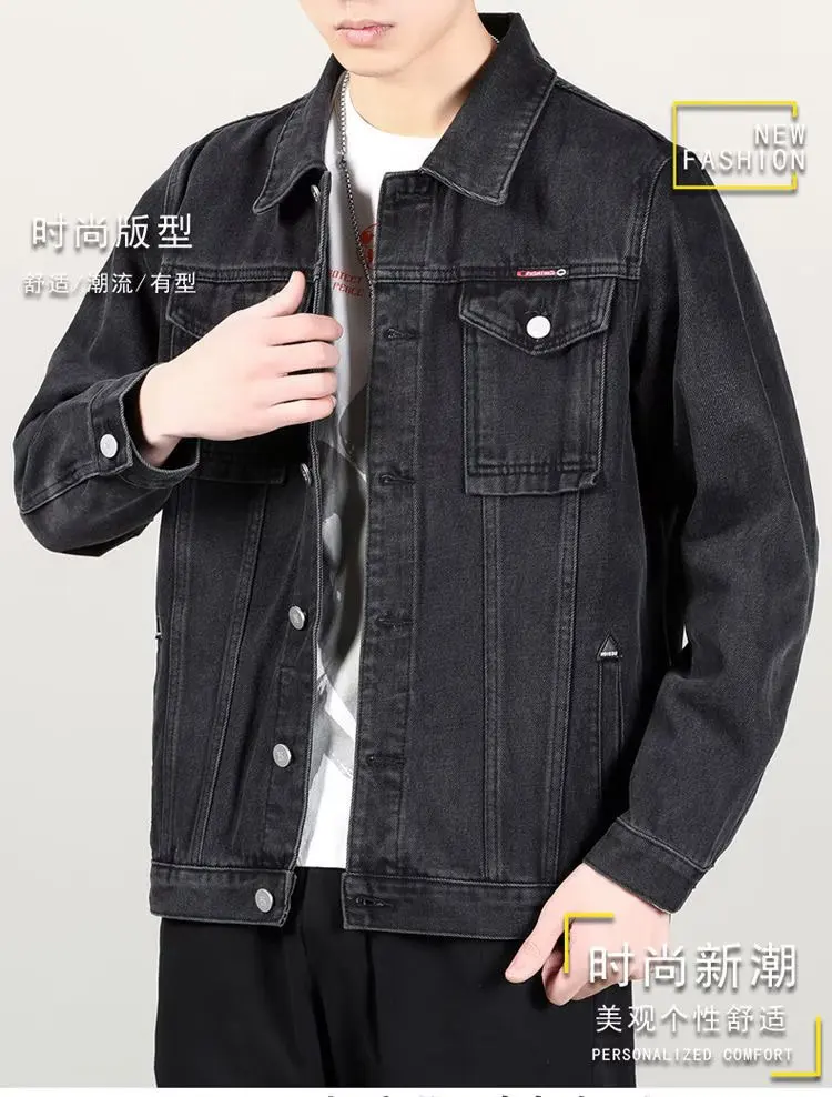 Streetwear Men Jackets And Coats Denim Cargo Jacket 2023 Fashion Mens Outwear Male Plus Size Men\'s Overalls Bomber Jacket