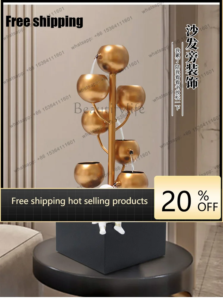 

LJY circulating water living room fountain water feature home office countertop creative high-end decoration