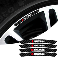 4PCS Car Styling Wheel Rim Decoration Emblem Stickers for Suzuki Swift Samurai Baleno Vitara Grand Vitara SX4 JIMMY Antelope GSX