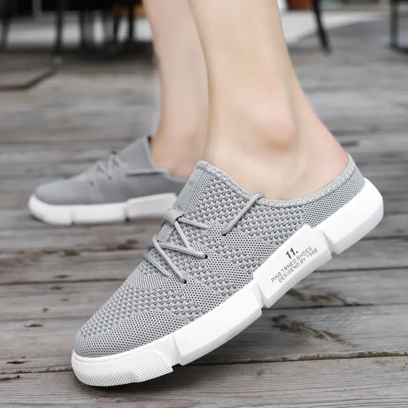 

Lace-up Breathable Men's Shoe Comfortable Fun Original Slides 2025 Fashion Cheap Shoes Liquidation Clappers Casual Male Slipper