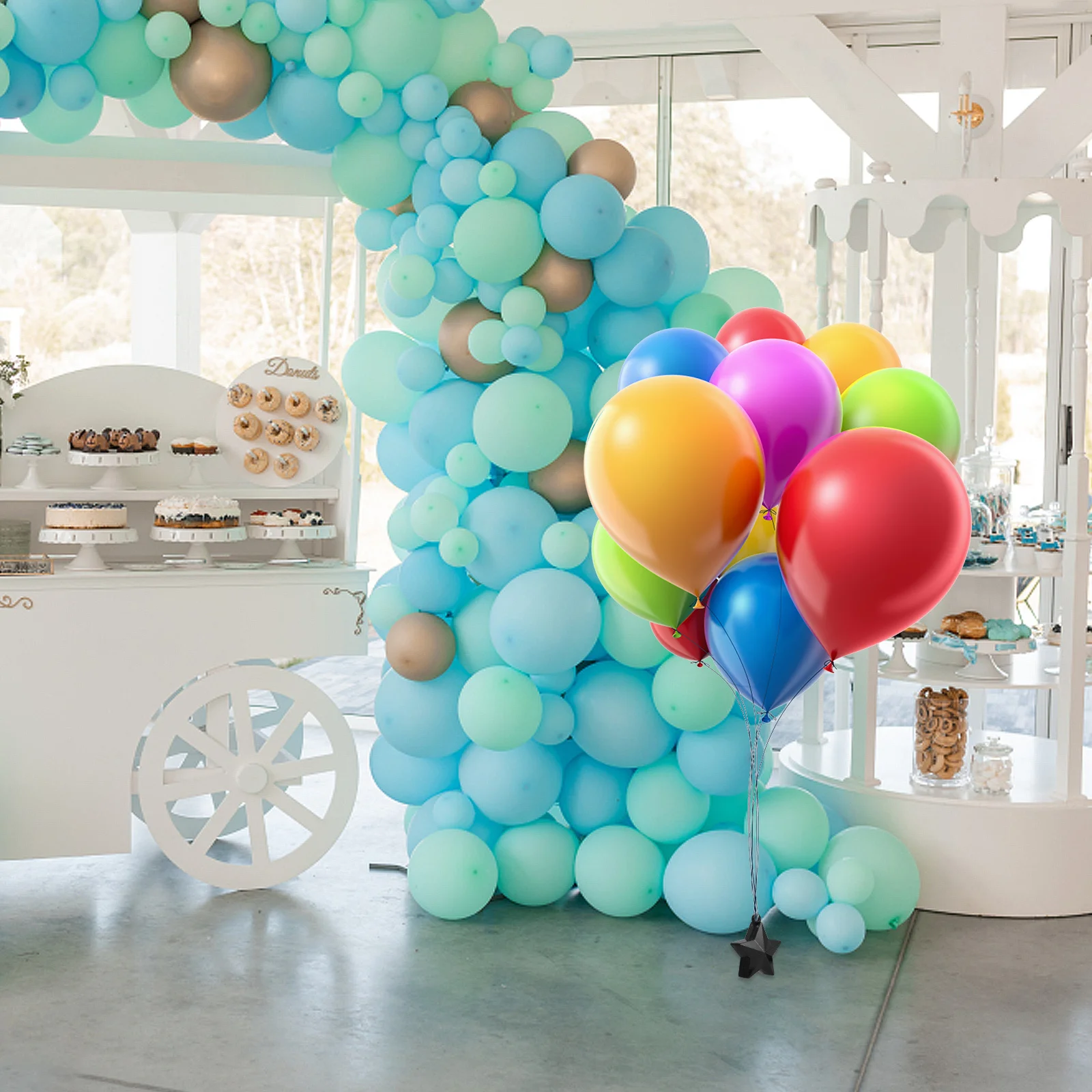 

8Pcs Star Balloon Weights Hollow Fillable Decorative Anchors for Birthday Wedding Party Table Centerpieces Star Balloon Weight