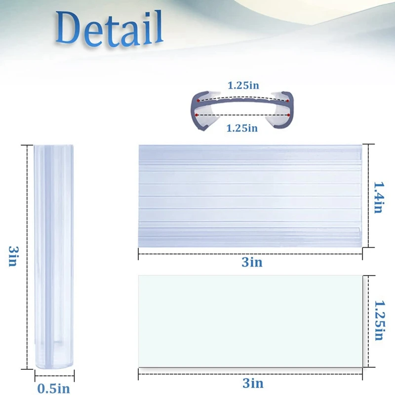 Wire Shelf Label Holders, 30 Pack Plastic Wire Shelf Label Clips with Label Paper Removable Wire Rack Label Holder