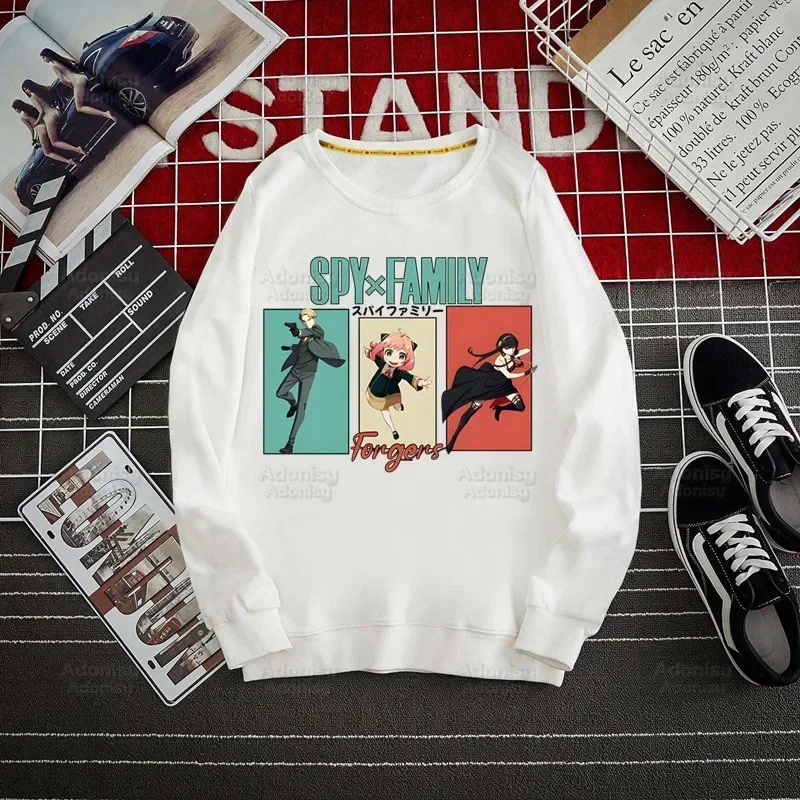 Spy Family Hoodie Spy X Family Yor Forger Sweatshirts Loid Forger Bond Pullover Harajuku Anya Smug Men\'s Hoodie Casual Clothes