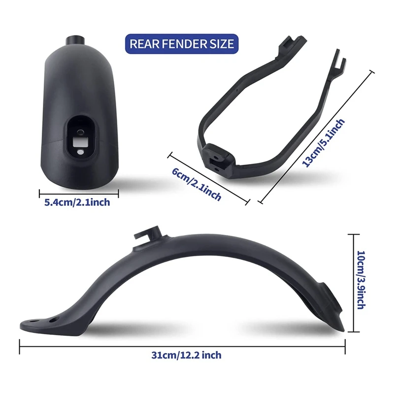 Scooter Rear Fender For Xiaomi M365 / M365 Pro / 1S / Pro 2 / Essential, Support Mudguard Bracket Fenders Accessory