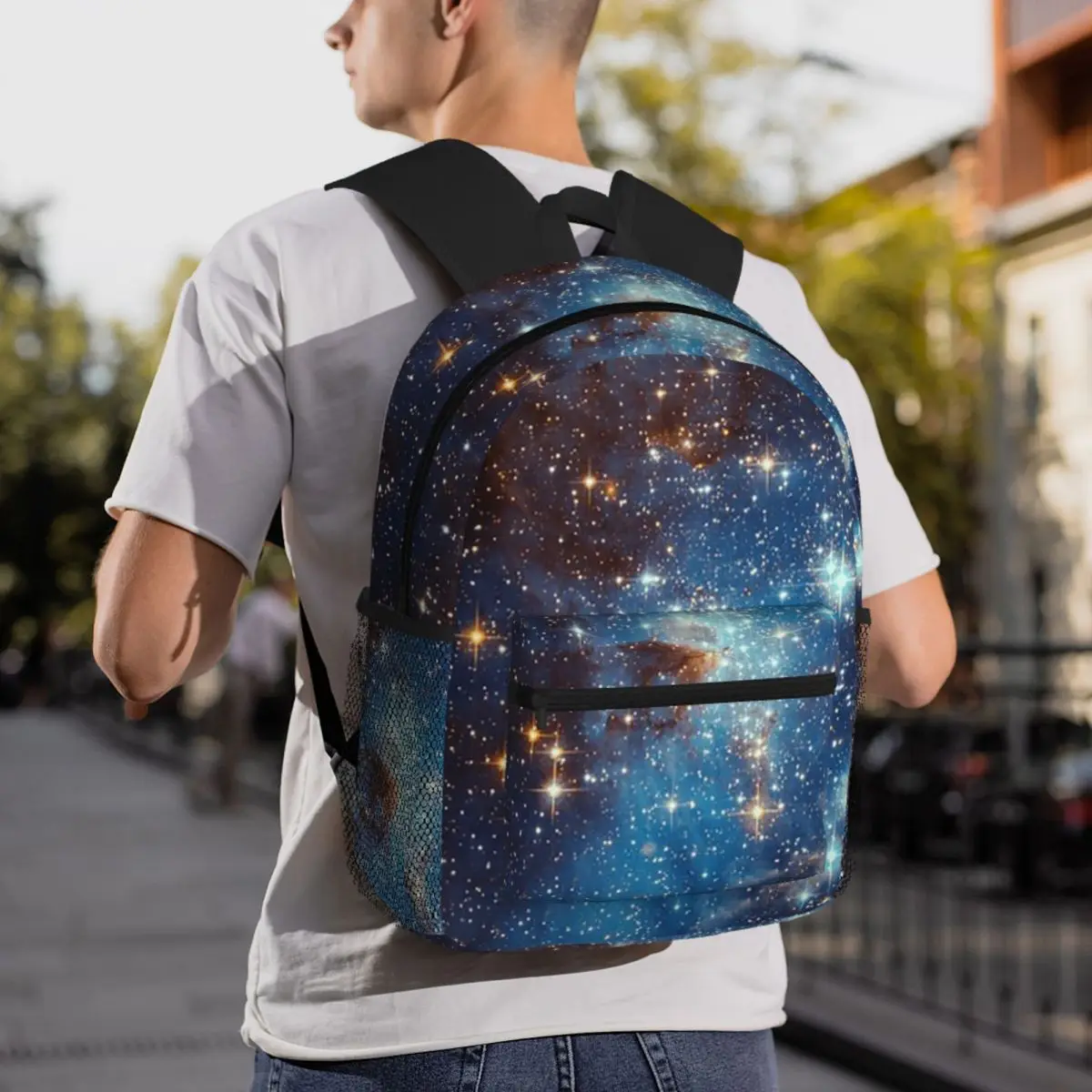 Space Galaxy Constellation Backpack Daypack Large Capacity Kids BookBag School Bag Shoulder Bags for Men Women