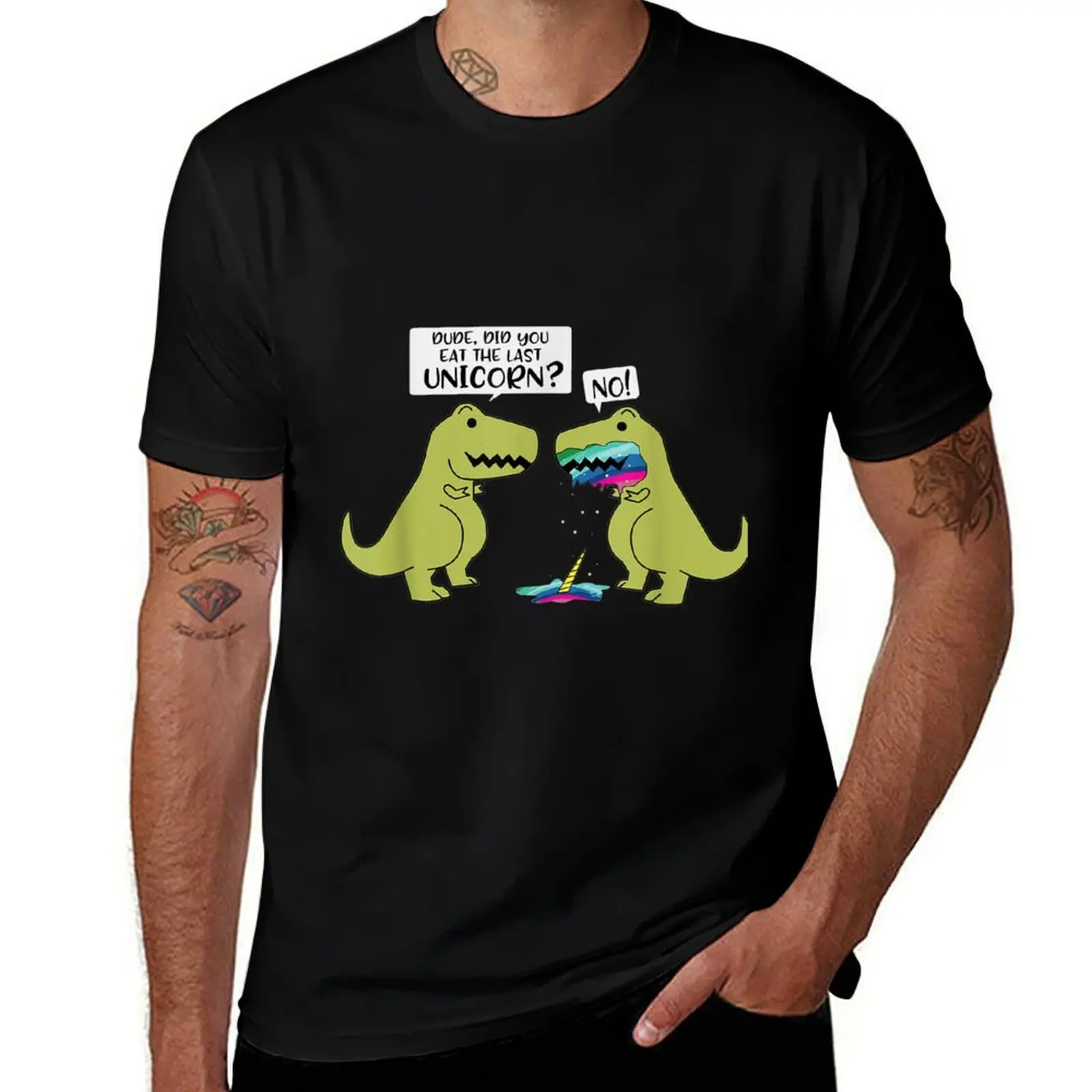 

Funny Did You Eat The Last Unicorn Dinosaur T-Shirt t shirt men 100% cotton luxury brand anime tshirt T-Shirt