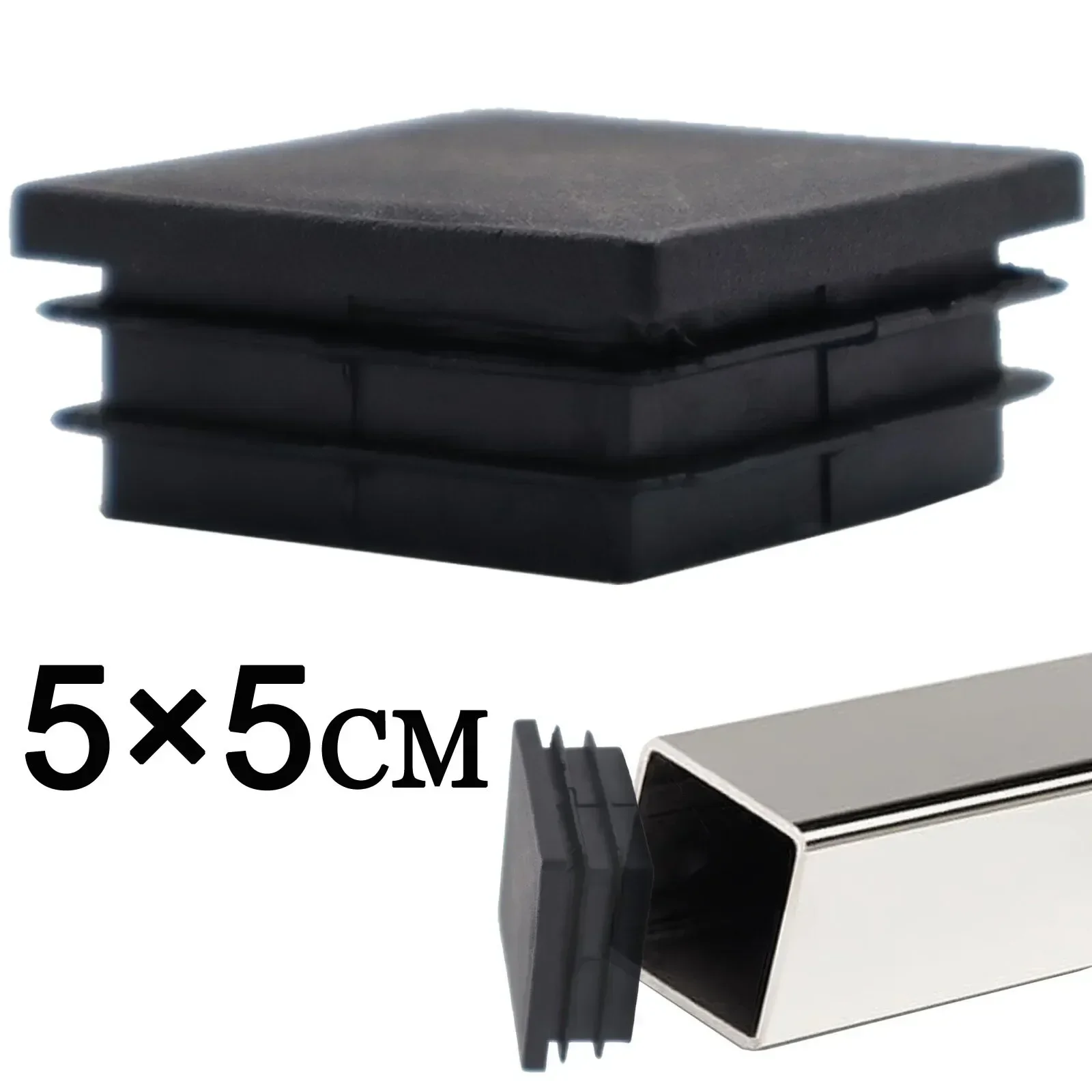 20PCS Furniture Leg Caps, Double Plug for Square Tubing, Anti-Scratch & Noise-Reducing Chair, Hand Protection for 50*50MM Posts