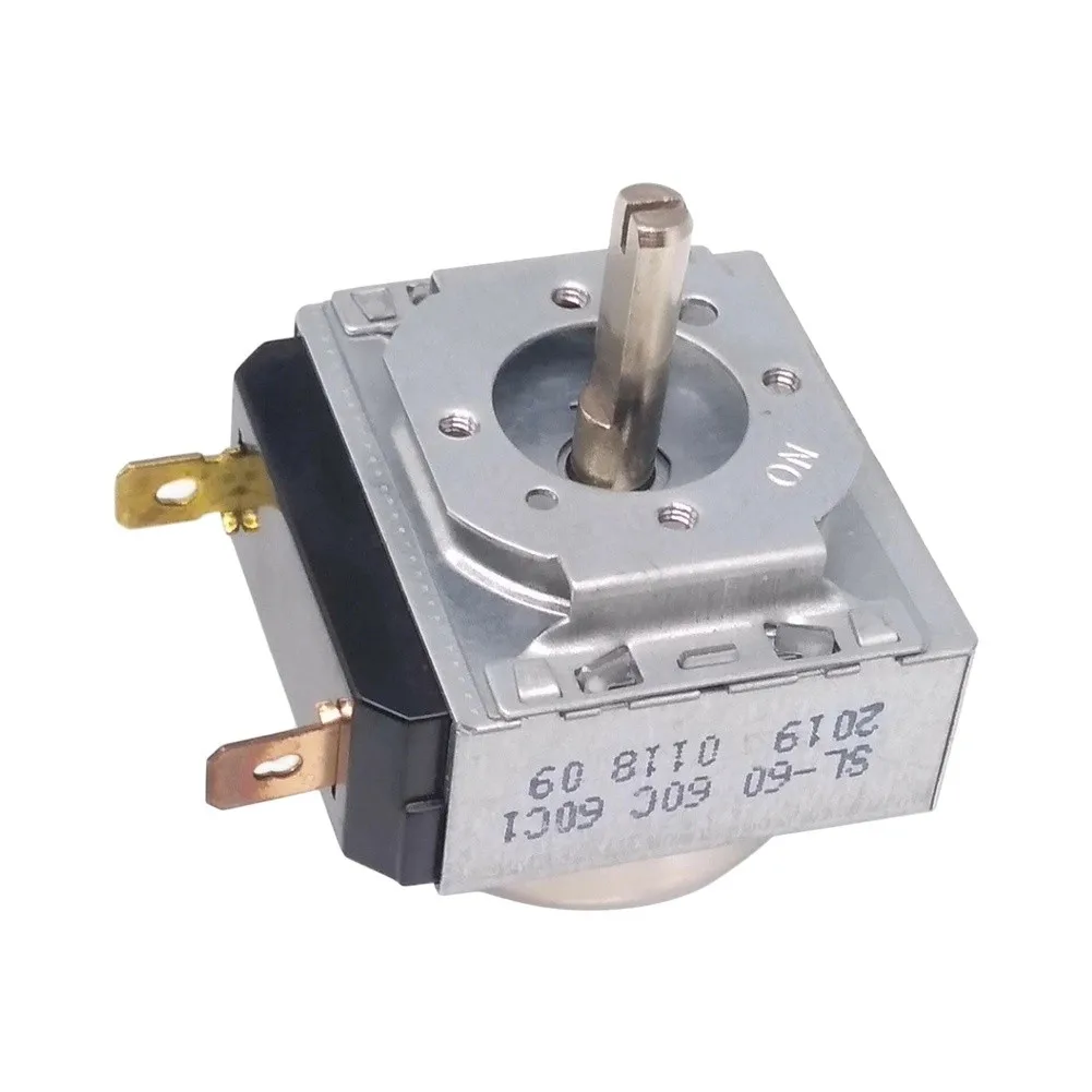 60 Minute Timer for Microwave Oven Replacement Part with Metal Construction and 6x25mm Shaft Size Specification