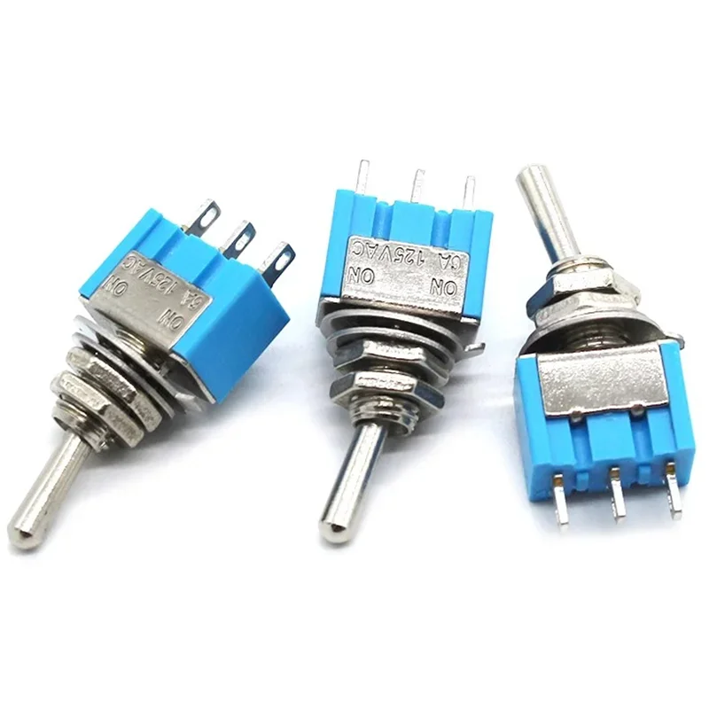 10PCS Toggle Switches Mini 3Pin 6Pin ON-ON/ON-OFF-ON ower Button Switch Car MTS-102 MTS-103 MTS-202 MTS-203
