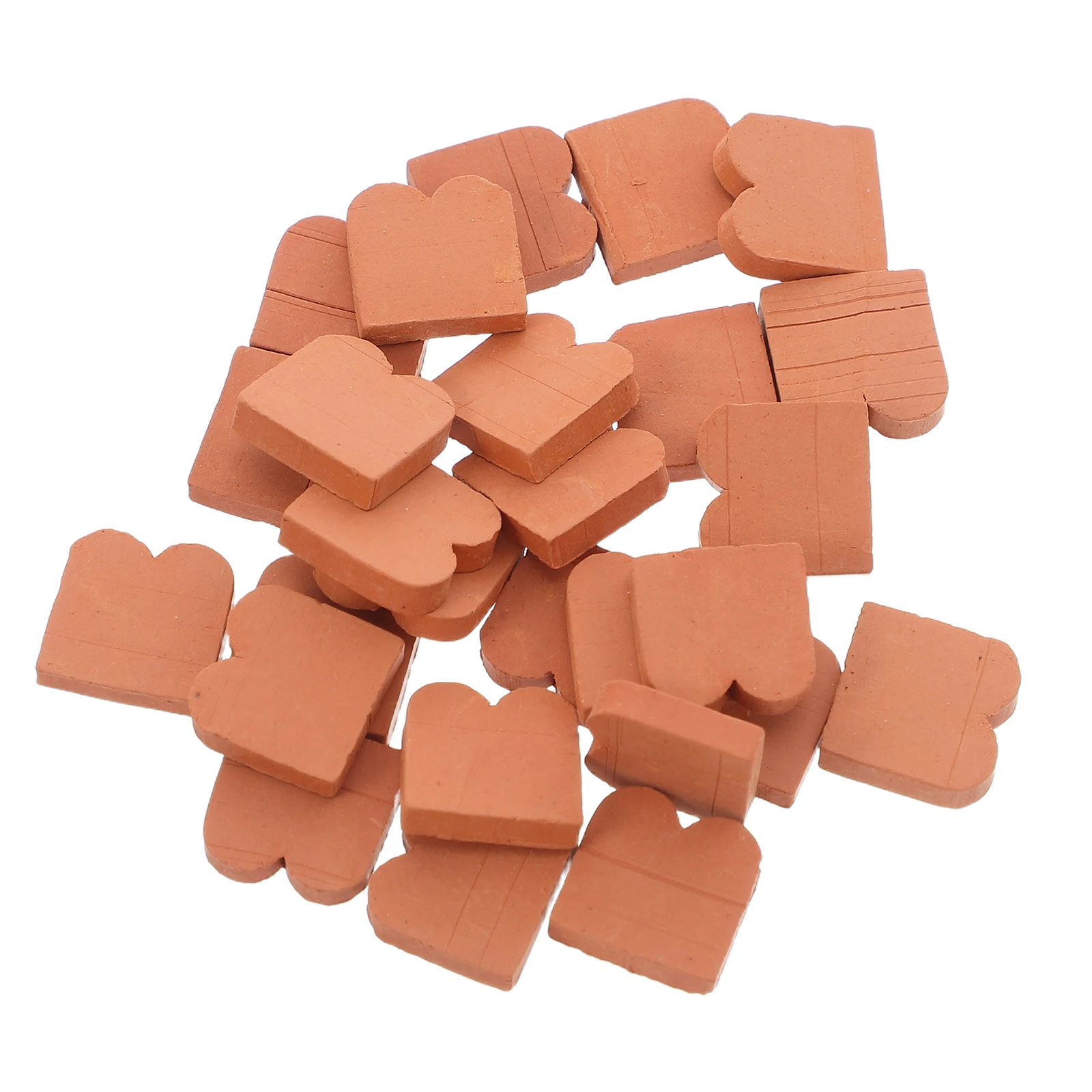 

40Pcs Mini Dollhouse Roofing Tiles 1:16 Scale Realistic Wave Pattern Clay Tiles for DIY Miniature Garden Landscape Accessories