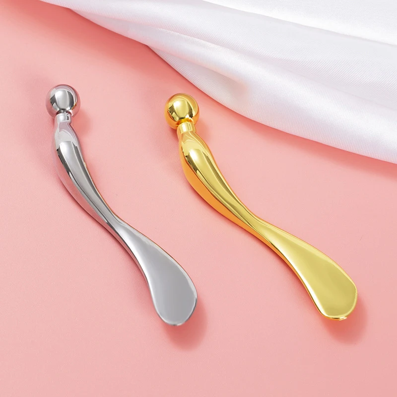 1PC Mini Metal Eye Cream Applicator Eye Cream Mixing Spatula Spoon Face Lifting Massage Facial Massager Thin Face Magic Stick