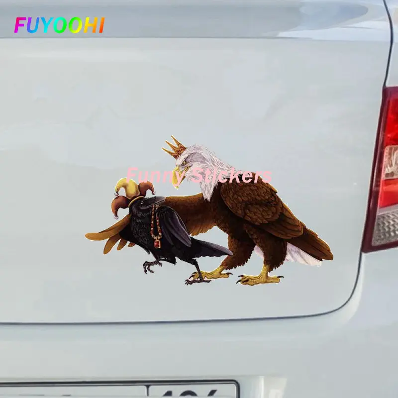 FUYOOHI Play Stickers for Eagle and Crow Personality Creative Stickers Vinyl Car Sticker Car Accessories Graffiti Stickers