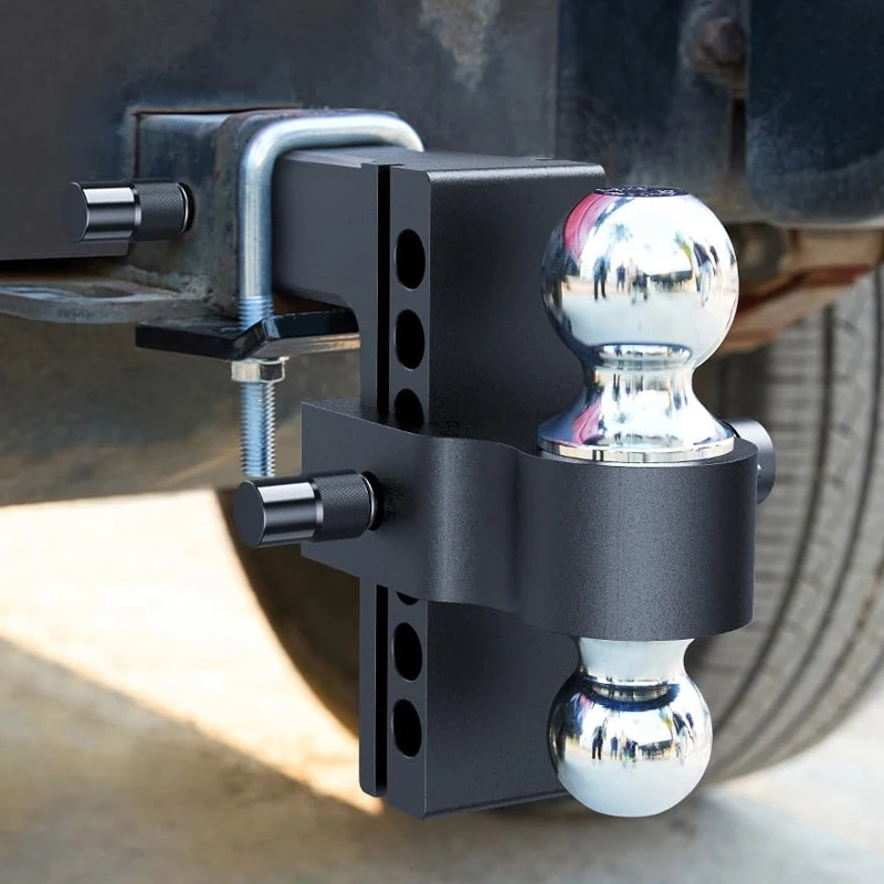 Heavy Duty 2-Inch Aluminum Receiver Tow Hitch Adjustable Trailer Hitch With Lock Adjustable Ball Mount Hitch