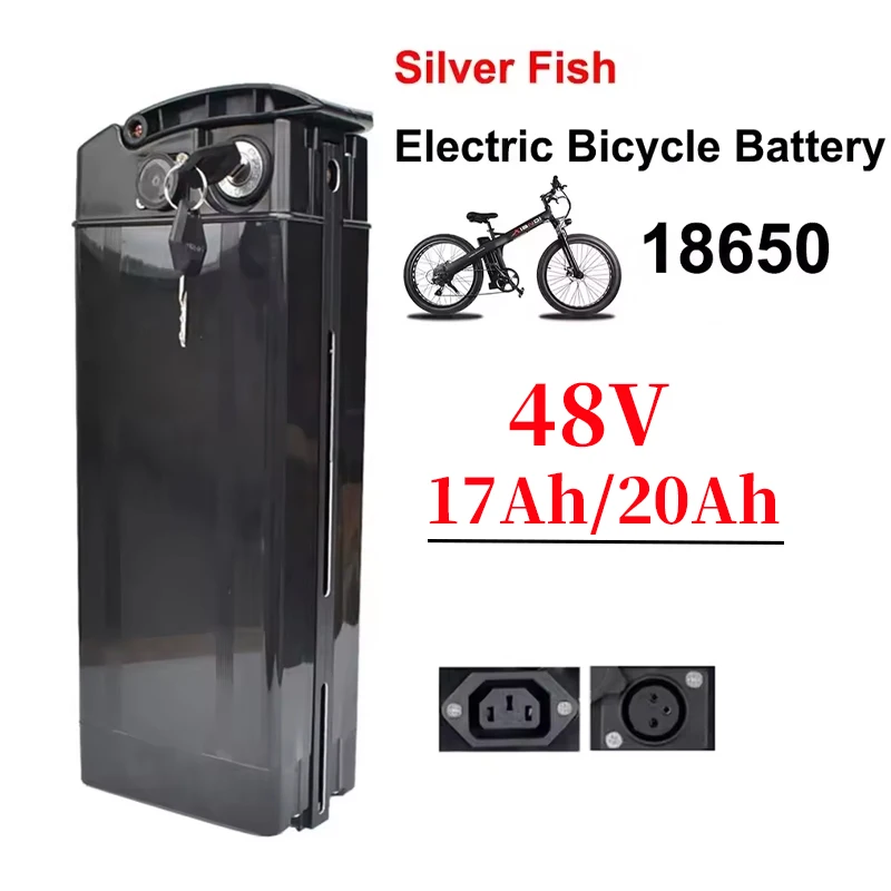 

48V Electric Bike Battery Box 370x135x90mm Ebike For 18650 Lithium Battery 20AH Large Capacity PVC E-bike Replacement Parts