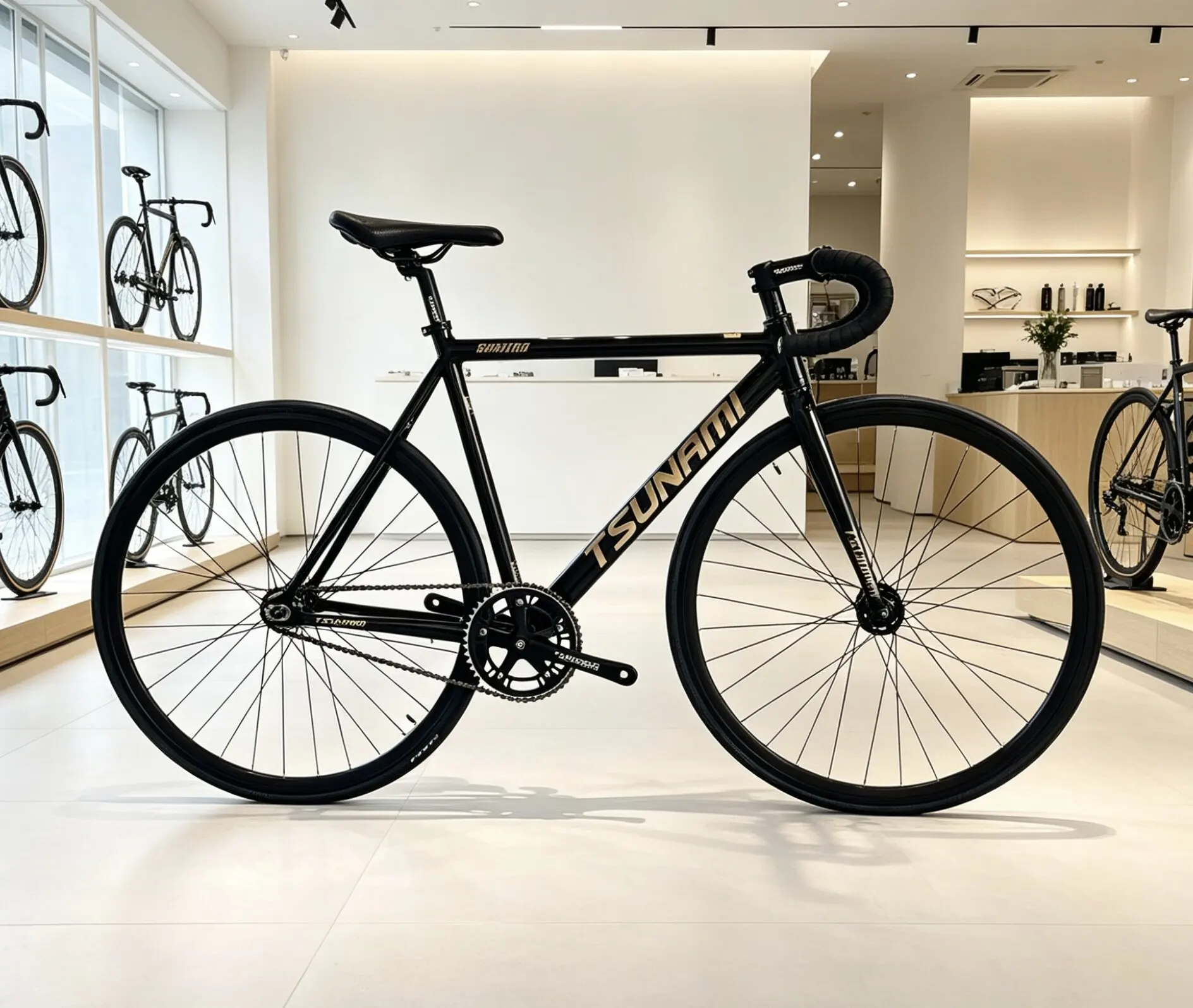 TSUNAMI SNM100 Fixed Gear Bicycle 6061 Aluminum Alloy Racing Track