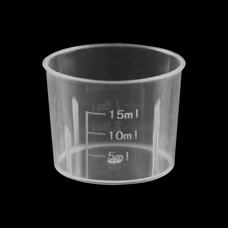 Becher per miscelazione in plastica trasparente graduato Ruseable per laboratorio da cucina 10x