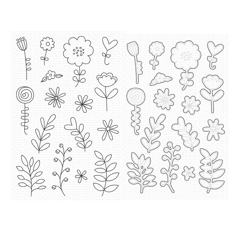 

Spring Flower Leaf Clear Stamps Cutting Dies Scrapbooking for 2022 New Paper Making Embossing Frames Card Set