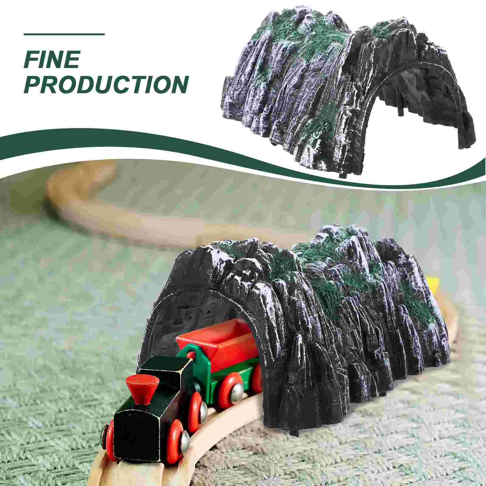 4 Pcs Christmas Train Tunnel Track Scale Accessories Plastic Railway Playing Model