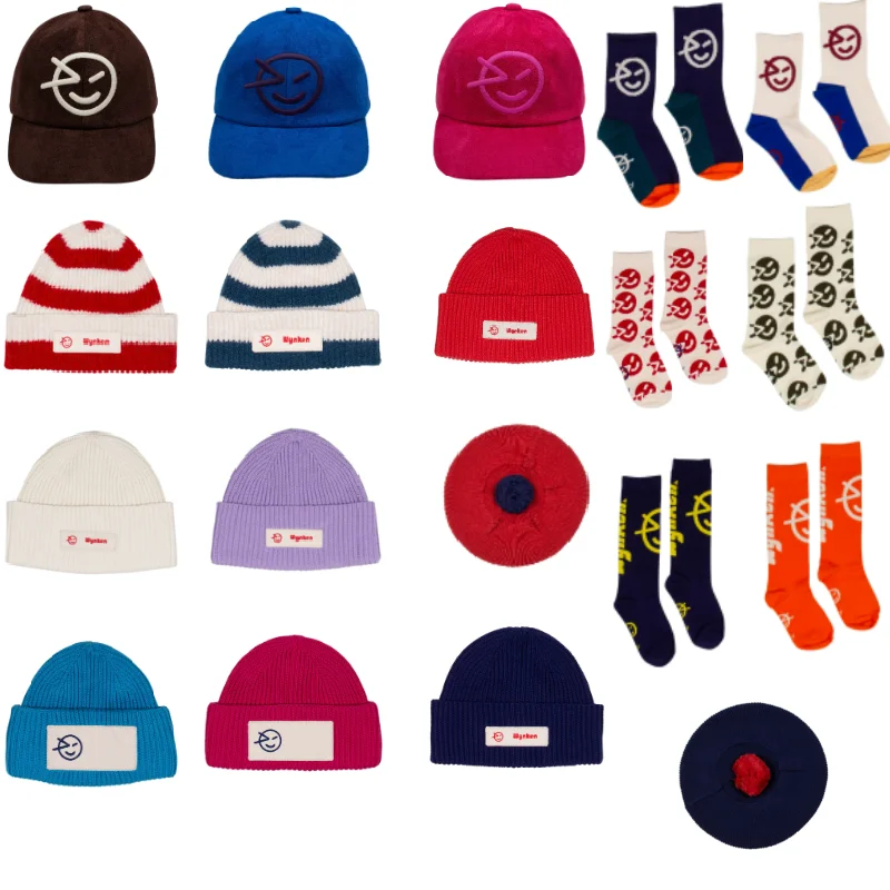 

Children's Hats 2024 Fall And Winter Cartoon Fashion Boys And Girls Baseball Cap Cotton Knit Cap Stockings Children's Clothing