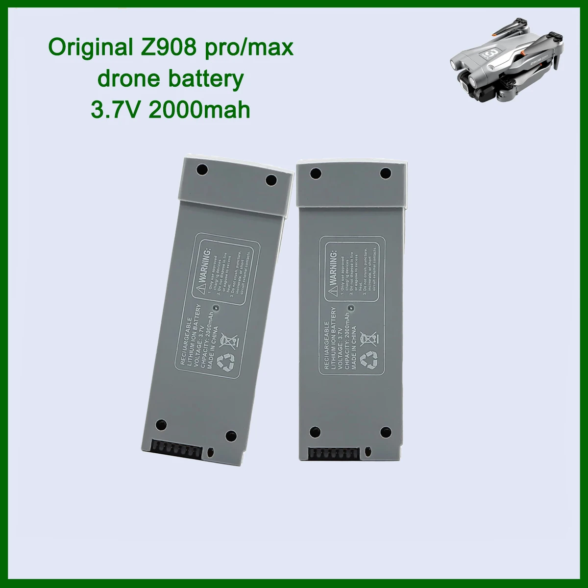 Battery For Z908 Pro MAX Drone Original Rechargeable Battery 3.7V 2000MAh Z908 Pro Lipo Battery Packs Quadcopter Accessoires