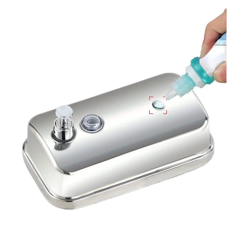 1PC 500/800ML Stainless Steel Soap Dispenser Wall Mounted Bathroom Kitchen Hotel Restaurant Hand Soap Bottle