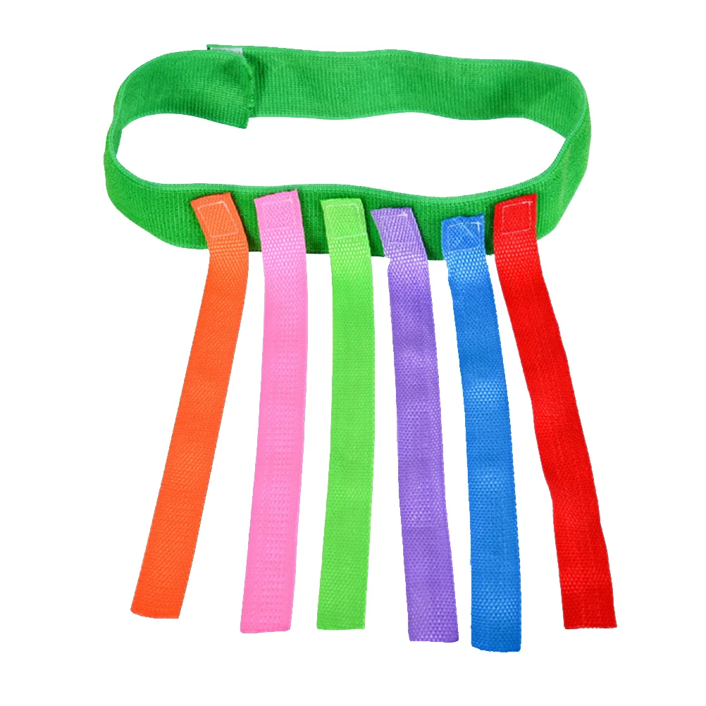 4pcs Tail Catch Toy Belts Kid Game Belts Training Game Props for Girl Boy (Blue Red Orange Green) Toy Tail Catch