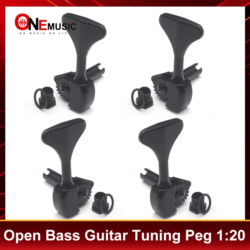 

Открытый колышек для настройки бас-гитары, ключи для настройки рыбьего хвоста, соотношение 1:20, колки для электрического бас-гитары, черный/золотой/хром
