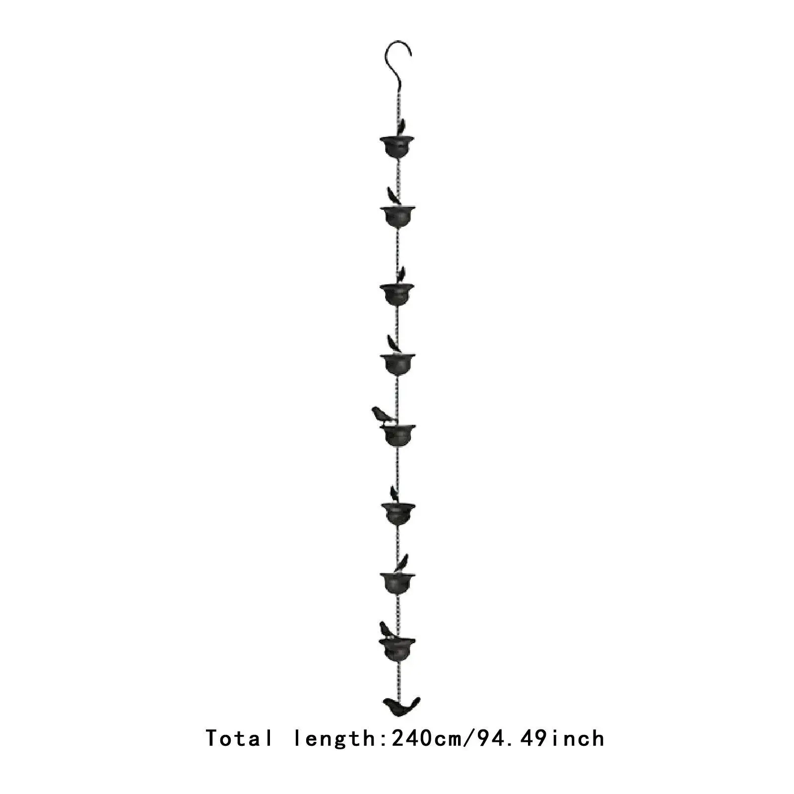 Bird Rain Chains for Gutters Decorative Bird Bath Replacement for Downspouts