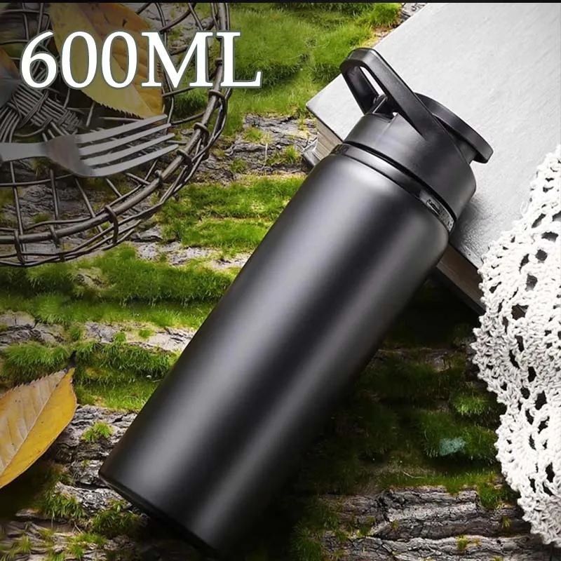 1-3PCS Stylish Portable Stainless Steel Sports Water Bottle Leisure Bike Riding Drinking Water Bottle Outdoor Sport Travel Cup