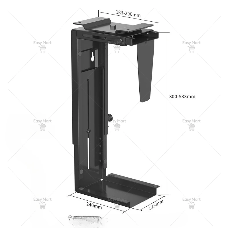 host-bracket-lifting-table-no-punching-computer-case-hanger-suspended-hanging-host-computer-hanger-side-clamping