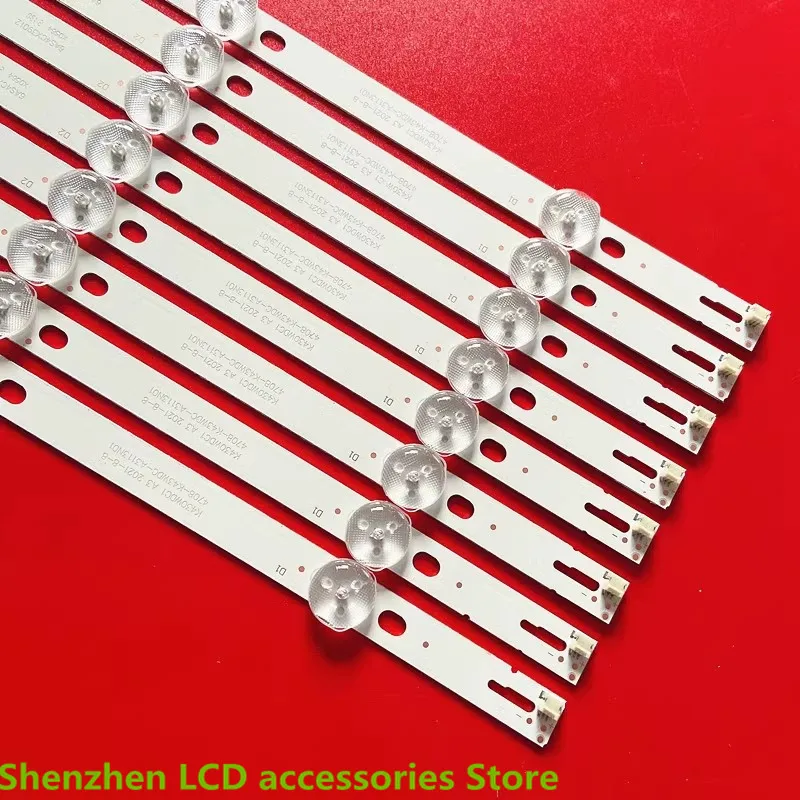 Hikvision用LEDバックライトストリップ,DS-D5043UQ,k430wdc1,a3,4708-k43wdc-a3113n01,4led,38.5cm, 100% 新品